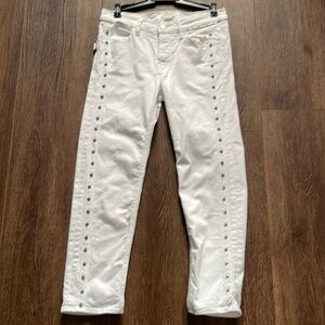 Zadig & Voltaire White Straight Leg Jeans